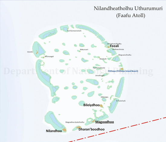 Map of Faafu Atoll