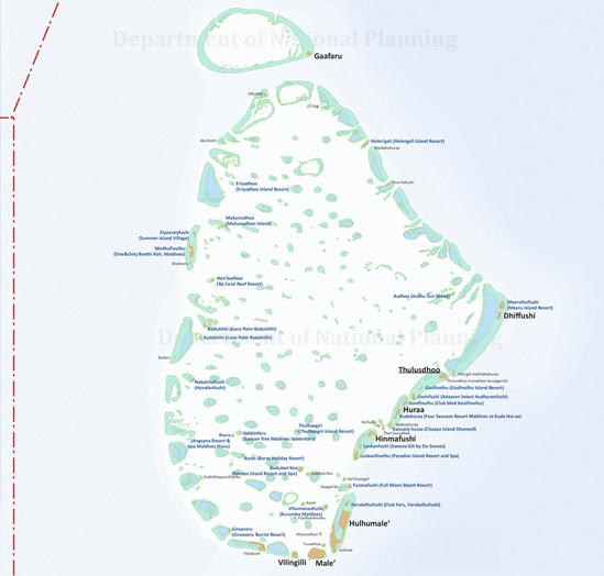 Map of North Male' Atoll